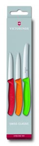 סט 3 סכיני ירקות צבעוני SWISS CLASSIC